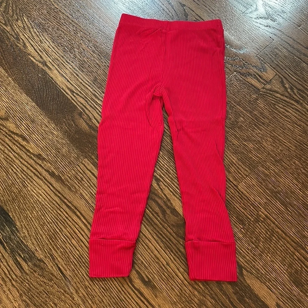 Posh Peanut Crimson Ribbed Pajamas